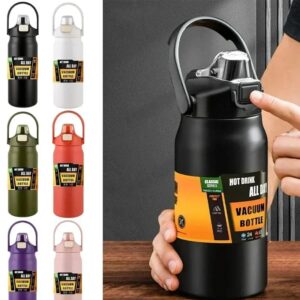 ^ 1L/1.5L Rvs Thermofles Grote Capaciteit Thermo Water Draagbare Vacuüm Mok Thermoskan 1500 ml Geïsoleerde Cup Tumbler - AliExpress 15