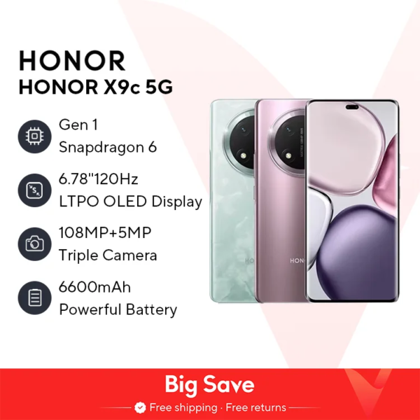 2024 HONOR X9C 5G Global Version Snapdragon 6 Gen 1 6,78