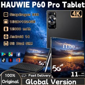 2024 Nieuwe Originele P60 Pro Tablet 16Gb + 1Tb 11 Inch 4K 12000 Mah Android 14 Snapdrago 888 5G Wifi Dual Sim Card Telefoongesprek Tablets - AliExpress 7