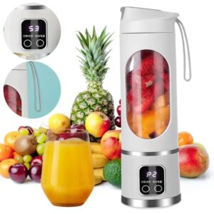450Ml Draagbare Fruitpers Met 8 Blade Home Usb Oplaadbare Grote Capaciteit Met Digitale Display Sapmaker Machine - AliExpress 15