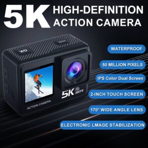 5K 4K60FPS actiecamera Dubbel IPS Touch LCD EIS 170 ° DVR 30M waterdichte 5X zoom sportcamera met draadloze microfoon en afstandsbediening - AliExpress 44
