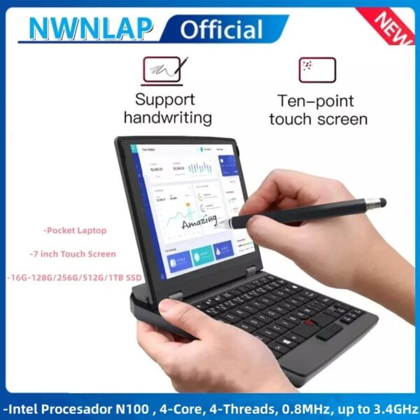 7 inch mini-laptop Intel N100 notebook IPS touchscreen draagbare netbook Win 11 Pro mini pc microcomputer BT 4.2 16G 128 GB - AliExpress 7