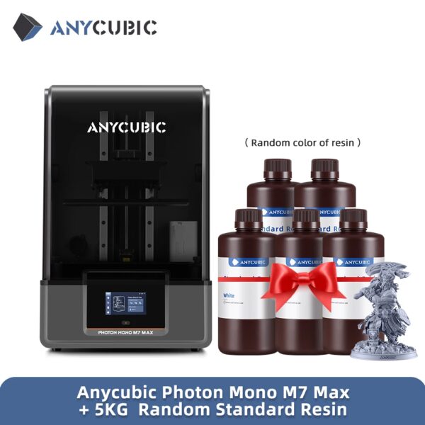 ANYCUBIC Photon Mono M7 Max + 5KG UV-hars 7K Mono LCD 3D-printer 14,7L Ultragroot printvolume 3D-printen COB + lichtbron - AliExpress 7