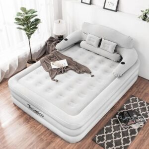 Camping luchtbed met rugleuning 2 personen opblaasbaar matras Camping opvouwbaar huis binnen buiten luchtkussen 48 cm hoog bed - AliExpress 1503