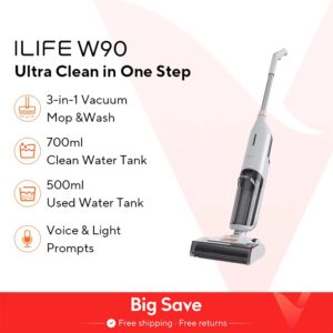 ILIFE W90 draadloze draadloze nat-droog slimme dweilwas, 5500 Pa zuigkracht, 1 min zelfreinigend, grote dubbele watertank - AliExpress 6
