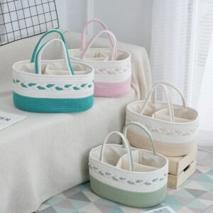 Katoenen touw geweven luiermand Grote capaciteit babyluiers opbergtas Moeder- en babybenodigdheden Partitie opbergmand - AliExpress 15