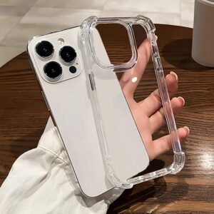 Luxe Schokbestendig Doorzichtig Telefoonhoesje Voor Iphone 16 15 14 13 12 11 Pro Max 7 8 Plus Xr X Xs Max Siliconen Bumper Transparante Achterkant - AliExpress 202192403