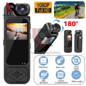 Mini lichaamscamera 1080p hd sport cameraroteerbaar nachtzicht digitale videorecorder 1,3 inch bodycam politiecamera - AliExpress 44
