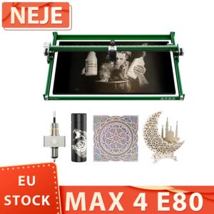 Neje Max 4 E80 Laser Graveur Cutter, 24W Optische Kracht, Vaste Focus, Auto Air-Assist, 4-As Controle, 750 Mm/s 750*460Mm - AliExpress 7