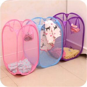 Opvouwbare Kleur Mesh Kleding Vuile Kleren Mand Huishoudelijke Mesh Vuile Kleren Mand Opbergmand Opbergemmer Wasmand - AliExpress 15