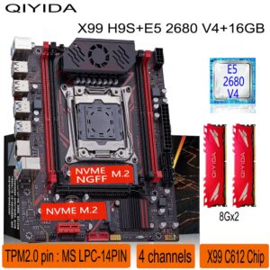 Qiyida X99 moederbord kit LGA2011 3 Xeon E5 2680 V4 2*8GB 16GB DDR4 3200Mhz 4 kanalen NVME USB3.0 SATA3.0 TPM 2.0 Interface - AliExpress 7