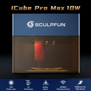 Sculpfun iCube Pro Max 10W lasergraveerder Draagbare lasergraveermachine met rookfilter Temperatuurgravure Hout Leer - AliExpress 7
