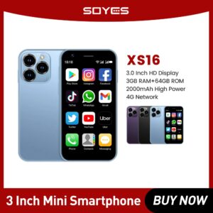SOYES XS16 Mini Smartphones 3Inch 3GB + 64GB 4G LTE Mobiele TelefoonQuad Core Android 10.0 Dual SIM Standby 2000mAh 5MP Kleine Telefoon - AliExpress 509