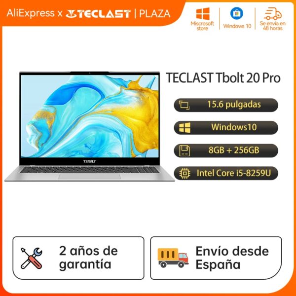 Teclast 15,6 Inch Tbolt 20 Pro Notebook I5-8259U Intel Core Intel Iris Plus 655 Fhd 8Gb Ram 256Gb Ssd 1920X1080 Windows 10 Usb2.0 3,0, Type C - AliExpress 7