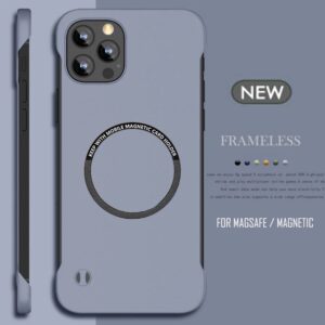 Ultradunne frameloze voor iPhone 14 15 Pro Max Plus 13 12 11 Pro Mini XS Max Magsafe magnetische draadloze opladen harde pc-behuizing - AliExpress 202192403