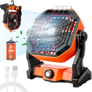 Usb Draagbare Oplaadbare Verstelbare Speed Lantaarn Kampeerventilator Met Led-Lampjes Voor Tent 7800Mah Op Batterijen - AliExpress 6