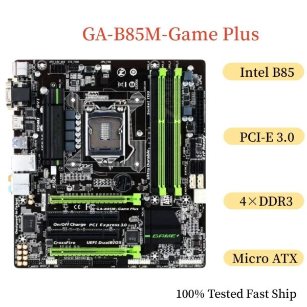 Voor Gigabyte GA-B85M-Game Plus Moederbord 32 GB LGA 1150 DDR3 Micro ATX Moederbord 100% Getest Snel Schip - AliExpress 7