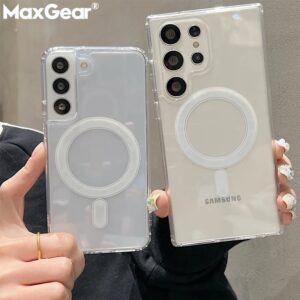 Voor Magsafe Magnetische Transparante Case Voor Samsung Galaxy S24 S23 S22 S21 S20FE Plus Note 20 Ultra A14 a34 A52 A53 A54 Soft Cover - AliExpress 202192403