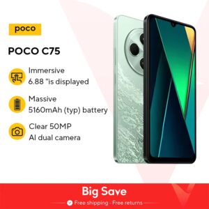 Wereldpremière Global Version POCO C75 6.88 '' 120Hz Display Helio G81-Ultra 50MP Camera Massive 5160mAh Batterij Ondersteuning NFC - AliExpress 509