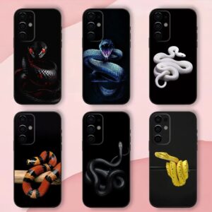 Zwart Wit Geel Slangpatroon Telefoonhoesje Voor Samsung S24,S21,S22,S23,S30,Ultra,S20,Plus,Fe,Lite,Note,10,9,5G Zwart Softshell - AliExpress 202192403