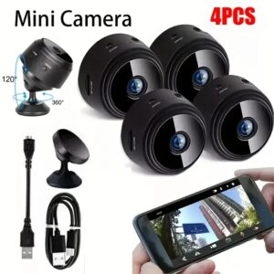 1/4 Uds Mini cámara inalámbrica WiFi cámara oculta detección de movimiento y seguridad del hogar para monitoreo de mascotas interior y exterior alimentado por USB - AliExpress 44