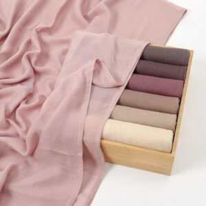 170*70 cm Moslim Modale Vrouwen Hijab Rayon Katoenen Sjaals Voor Vrouwen Effen Sjaal Kleine Maat Hoofddoek Islamitische Tulband hoofdband - AliExpress 200000297