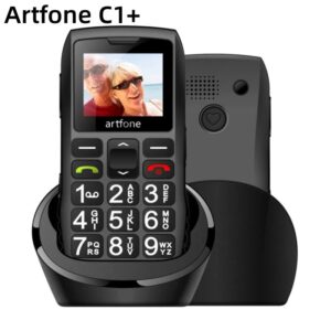 Bar Senior mobiele telefoon Artfone C1+ met gratis oplaaddock C1 groot rubberen toetsenbord voor ouderen Dual Sim One Key SOS FM 1400mAh - AliExpress 509