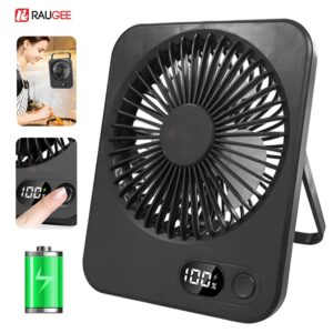 Bureauventilator Draagbare miniventilator Opvouwbare tafelventilator met 5-versnellingen USB oplaadbare muurventilator Student Desktop Hangventilator voor kantoor thuis -...