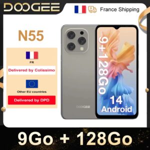 Doogee-smartphone N55, Android 14, 9 GB, 4 GB, 5 GB, 128 Go, gekwalificeerde herkenning Ontgrendelscherm IPS 90 Hz - AliExpress 509