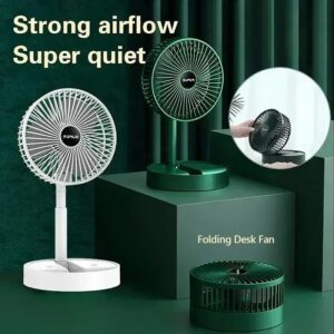 Draagbare opvouwbare ventilator Mini-standaardventilator Verstelbare hoogte Mute Desktopventilator Luchtcirculatieventilator Vloerventilator 3 snelheden aanpassing - AliExpress 6