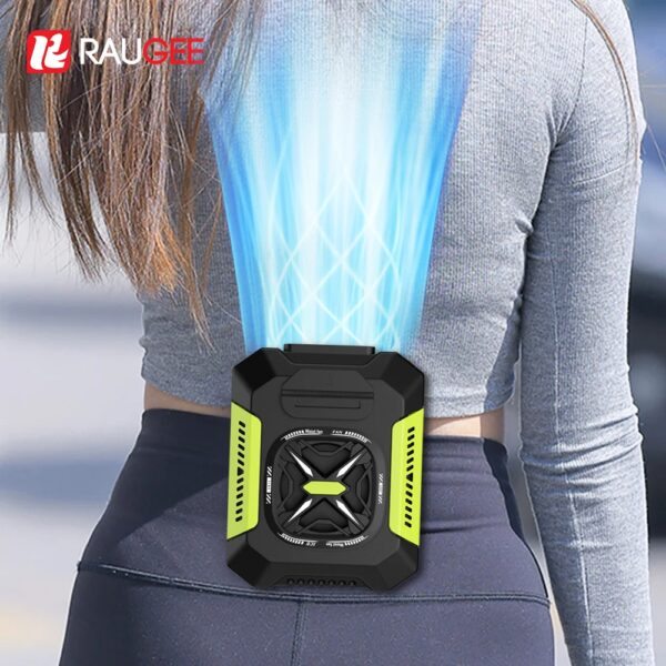 Draagbare tailleventilator, hangende nek-tailleclipventilator, draagbare shirtventilator met 3-snelheden persoonlijke coole clip-riemventilator voor buiten - AliExpress 6
