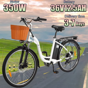 E-bike DYU C6 350W motor 36V 12,5AH verwijderbare afsluitbare batterij elektrische fiets 26-inch band met mand Stadselektrische fiets - AliExpress 201355758