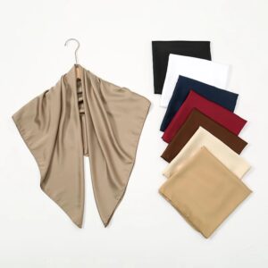Effen Zijde 90 Vierkante Sjaal Satijnen Hoofdband Voor Moslimvrouw Hijaabs Wraps Mode Haar Sjaal Casual Islam Tulband Vrouwelijke Bandbana - AliExpress 200000297