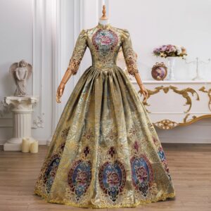 Europese Middeleeuwse Retro Hofjurk Victoriaanse Franse Aristocratische Prinses Lange Jurk Catwalk Fotofotografie Bruiloften Jurken - AliExpress 200000345
