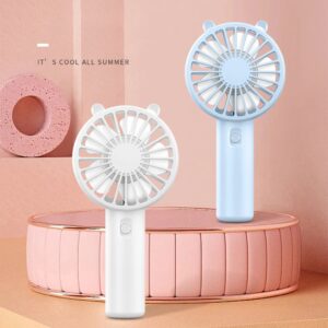 Handventilator Draagbare USB oplaadbare ventilatoren Bureau met basis Kleine make-up Wimperkoeler Dames Meisjes Buiten Kantoor Wit - AliExpress 6