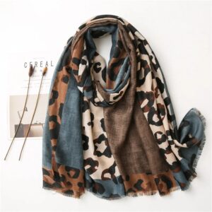 Lente Designer unieke luxe bruine dames wilde luipaard sjaal vrouwelijke lange sjaal dunne bruine modieuze sjaal lange sjaal - AliExpress 200000297