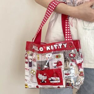 Meisje Kitty Cat PVC handtas Leuke transparante waterdichte zwemtas met grote capaciteit - AliExpress 1524