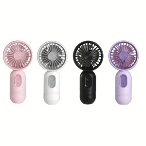 Mini draagbare ventilator, kleine handventilator, opladen via USB, handventilator met 3 snelheden, geschikt voor kantoor, buitenreizen en kamperen - AliExpress 6