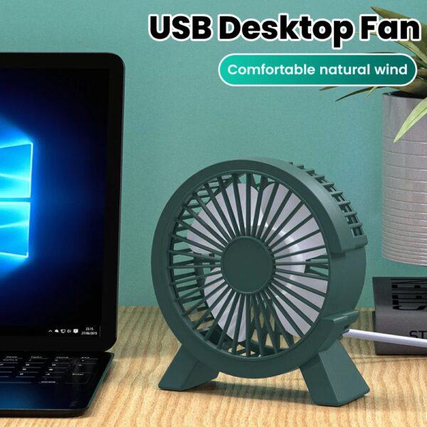 Mini USB oplaadbare tafelventilator Draagbare USB kleine ventilatorventilator voor studentenslaapzaal Computer Zomergadget Thuisbureau Kantoor - AliExpress 6