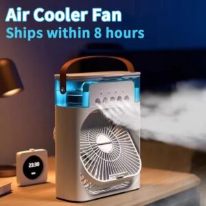 Nieuwe 3-in-1 ventilator airconditioner huishoudelijke mini-luchtkoeler LED-nachtlampje draagbare luchtbevochtiger luchtaanpassingsventilator kantoor thuisventilator - AliExpress 6