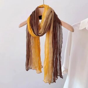 Nieuwe imitatie katoen linnen handgevoel sjaal dames retro geleidelijke verandering lange sjaal literaire plooien dunne lente herfst warme nek - AliExpress 200000297