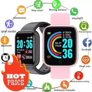 Nieuwe Y68 Smart Watch Bluetooth Fitness Tracker Sporthorloge Hartslagmeter Bloeddruk Volwassen slimme armband voor Android IOS - AliExpress 44