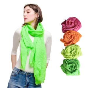 NIEUWE Zomer Neon Sjaal Effen Bubble Tulband Rimpel Vrouwen Sjaals Sluier Rimpel Sjaals iriserende Sjaal - AliExpress 200000297