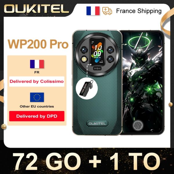 OUKITEL WP200 Pro 5G Robuuste Smartphone 72(24+48)GB + 1TB Android 15 6,7'' 120Hz 108MP+32MP 8800mAh 45W Dual SIM/AI/NFC - AliExpress 509