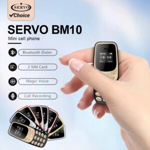 SERVO BM10 Mini-functie Telefoon Dual SIM Dual Standby Voice Dialing Lage straling Mp3-speler met oorhaakzak Mobiele telefoon - AliExpress 509