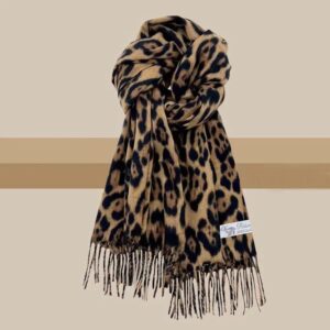 Vintage Luipaard Kwasten Sjaal Winddicht Imitatie Kasjmier Winter Warme Sjaal Verdikte Dame Sjaals Wraps voor Vrouwen Man - AliExpress 200000297
