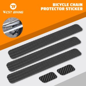 WEST BIKING Fietskettingbeschermingssticker Mountainbike Koolstofvezel kettingsticker Opvouwbaar frame Antikras beschermfolie - AliExpress 18