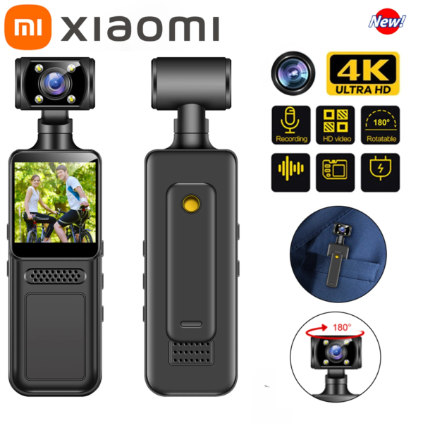 Xiaomi 8K HD draagbare zakcamera 180 ° Roterende mini draagbare camera Draagbaar nachtzicht Buitensportcamera 2025, nieuw - AliExpress 44