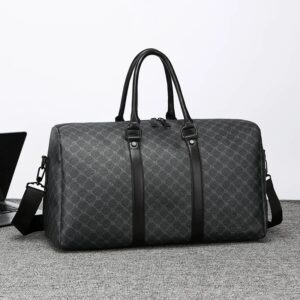 Zwarte reistas voor heren, grote capaciteit, zakenreisbagagetas, klassieke handtas met volledig lichaamsprint, schoudertassen voor heren - AliExpress 1524
